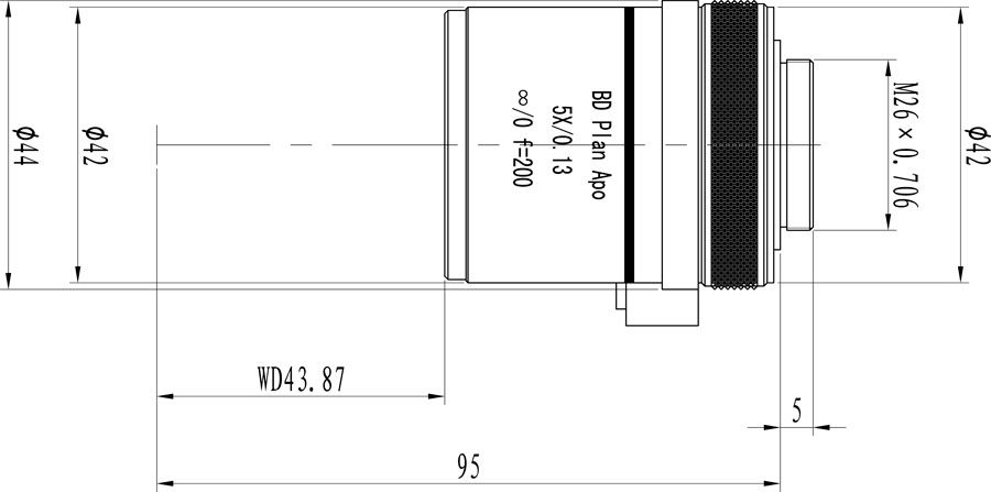 LED-BD-M5: Dimensional Drawing
